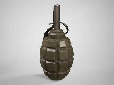 F1 Hand Grenade AAA Game Ready Low-poly 3D model
