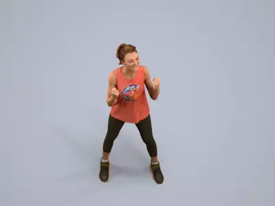 00556Meghan007 - Adult Caucasian woman exercising in sports 3D model