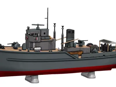 Ton Class Minesweeper 1m RC Ready 3D print model