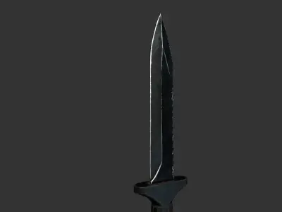 Low Poly Combat USSR knife OTs-04 Low-poly 3D model