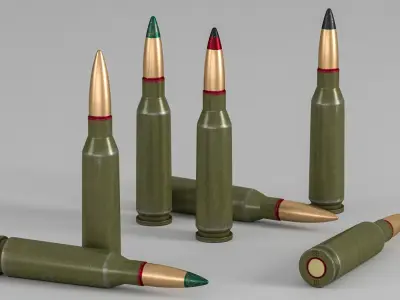 Cartridge AK 74 3D model
