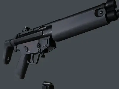 Heckler  Koch MP5 Low-poly 3D model