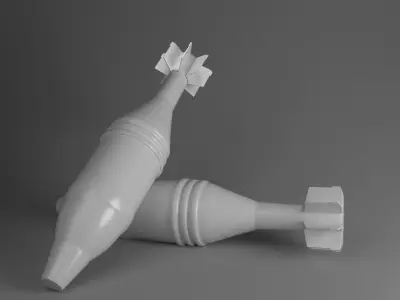 Mortalr Rocket - Modeling and Texture  Low-poly 3D model