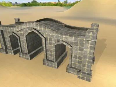 HQ Bridges Pack 3D Models Low-poly 3D model
