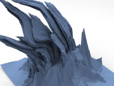 Dragon Clawed Spiked mountain Spikes 3D model