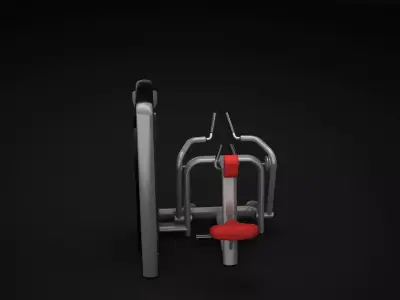 Low Row Machine 3D model