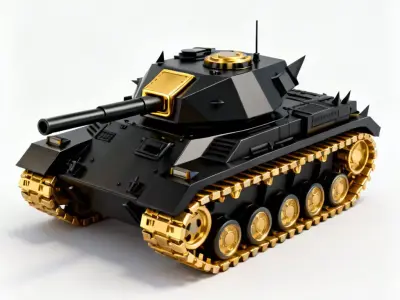 The Midnight Monarch Heavy Stealth Tank 3D Model Low-poly 3D model