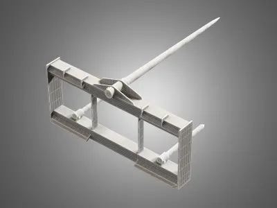 Bale Fork -  Spare Part for JCB Skid Steer Loader 3D model