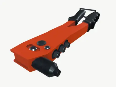Rivet gun blister Low-poly 3D model