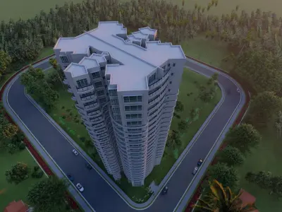 Highrise Building 01 3D model