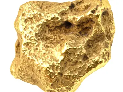 Gold Nugget - PBR Game-Ready Low-poly 3D model