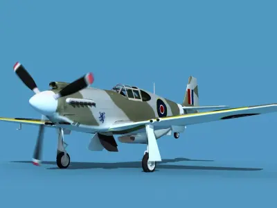North American A-36A Apache V11 RAF 3D model
