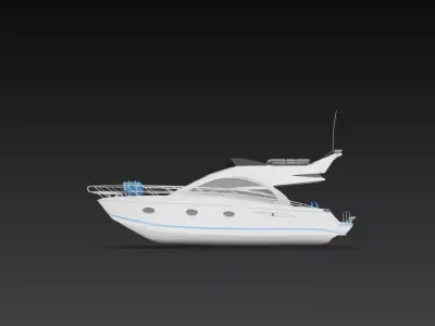 Compact Motor Yacht Cabin Cruiser 3D print model