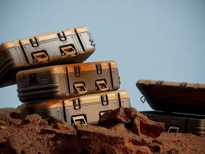 Military Weapon Crate  Low-poly 3D model