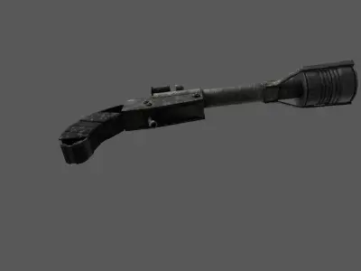 Homemade pistol Free low-poly 3D model