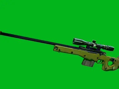 Vintage Sniper  PS2 Style 3D Model  A Blast from the Past Low-poly 3D model