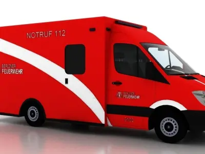 Mercedes Benz Sprinter Truck Germany Ambulance 3D model