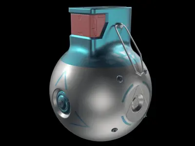 GRENADE SCIFI Low-poly 3D model buy