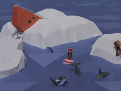 Low Poly Arctic Asset Pack Low-poly 3D model