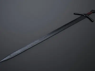 Broadsword Low-poly 3D model