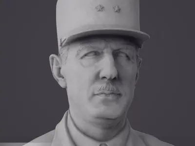 Charles de Gaulle 3D print model
