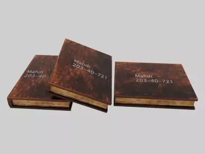 Book design 3D model