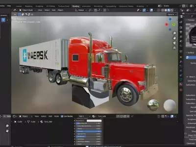 Peterbilt 389 Container 3D model