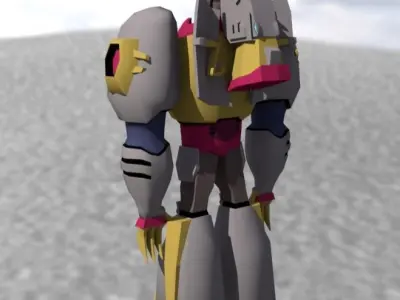 Jurassic Robot - Low poly 3D model