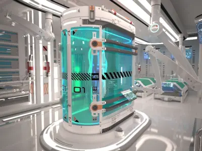 Sci-Fi Laboratoty Interior 2 3D model