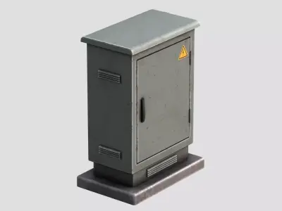 Electrical Box Street Electric Board Low-poly 3D model