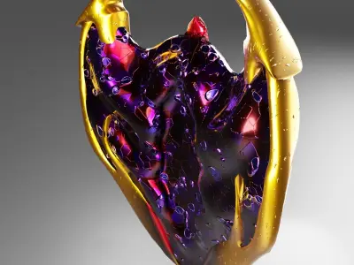 Stained glass Shield  Low-poly 3D model