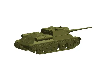 SU-85 self-propelled gun 3D model