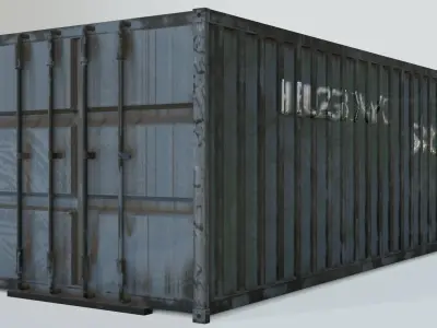 Cargo Container Mesh Low-poly 3D model