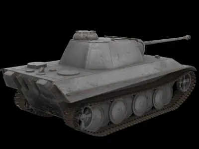 Panther Tank Low-poly 3D model purchase