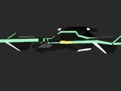 Space craft Low-poly 3D model