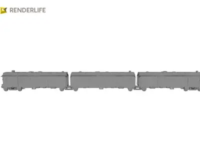 Old Chicago subway train 3D model
