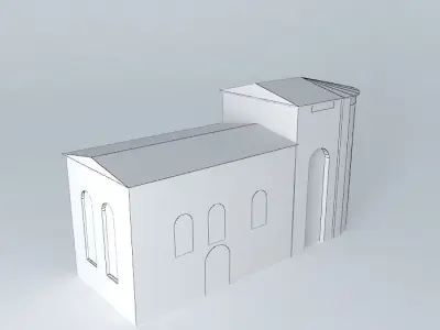 Church Festalemps Perigord Free 3D model