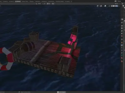 Pier on the ocean 3D model