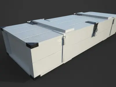 Wooden weapon crate 3D model