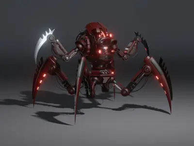 Sci Fi Spider Robot Free 3D model