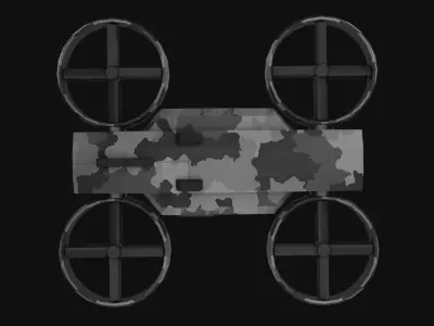 military cargo drone Low-poly 3D model