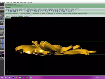 Elegant Floral Jewelry Connector Ornament 183a 3D print model