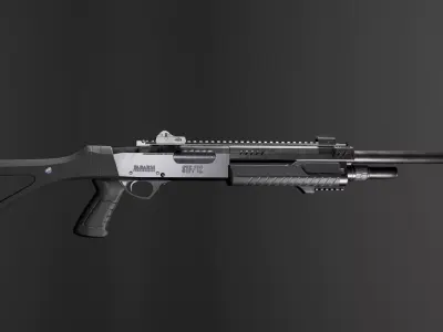 Shotgun Fabarm stf12 Low-poly 3D model