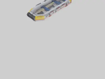 Inflatable Boat model Low-poly 3D model