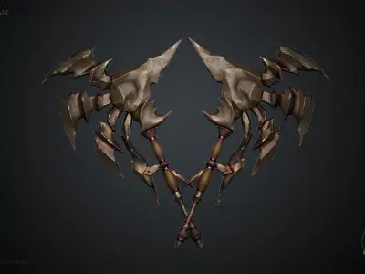 Mefistofel Axe - Game Ready PBR Low-poly 3D model