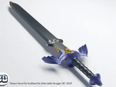 Master Sword - Super High-Poly - Life-Size 3D model