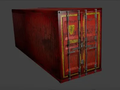 shipping container  multiple parts 3D model