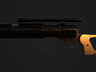 Boba Fetts Blaster EE 3 Carbine Low-poly 3D model