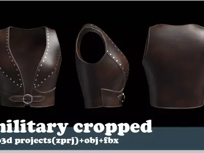 military cropped 3D model purchase