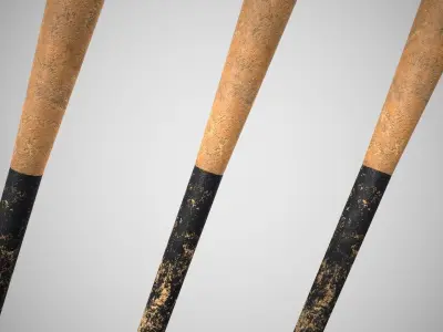 Low Poly Base Ball Bat Weapon Pack PBR Low-poly 3D model